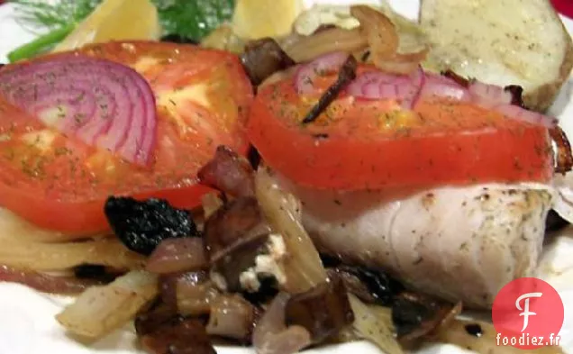 Morue Au Fenouil, Champignons, Tomate Et Aneth