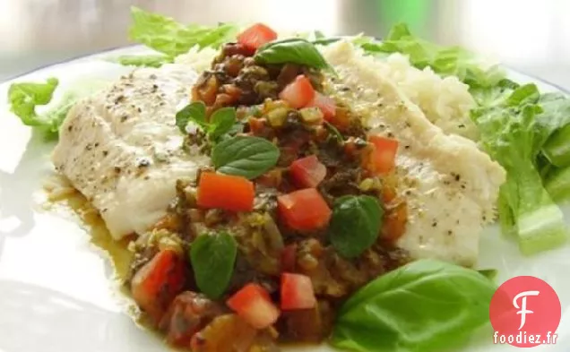 Filets de Morue à la Sauce Tomate et Épinards