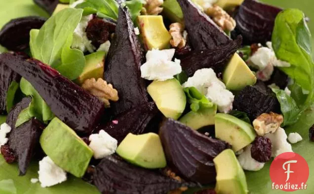 Salade de Roquette aux Betteraves et au Fromage de Chèvre