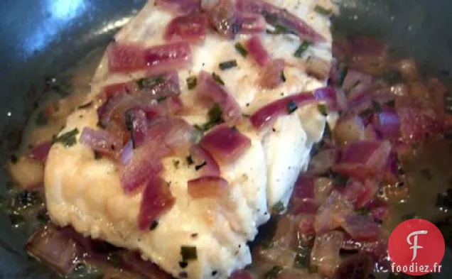 Cabillaud aux Oignons et Ciboulette (Kabeljau Mit Schnittlauch Zwiebeln)