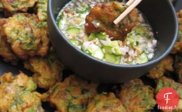 Tod Mun Goong (Gâteaux Thaïlandais au Poisson et aux Crevettes)