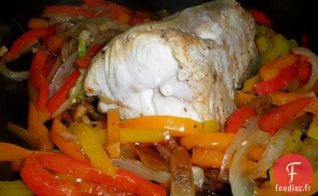Filets de Flétan Grillé À la Tomate et à l'Aneth