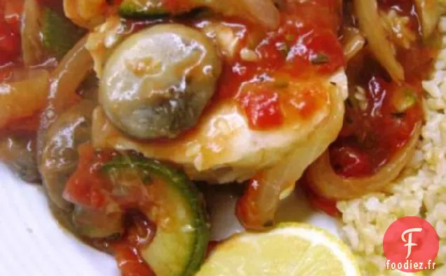 Flétan Garni de Légumes