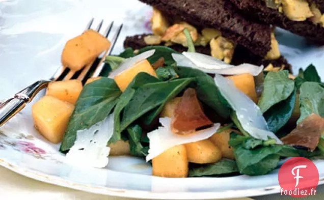 Salade de Melon, Jambon Serrano et Roquette