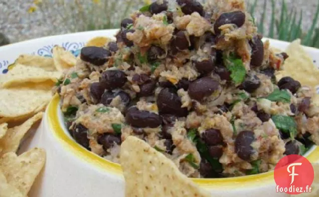 Trempette aux Haricots Noirs et au Saumon