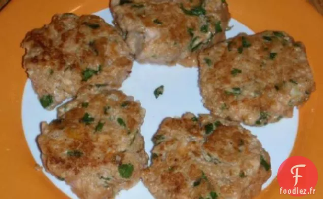 Hamburgers au Saumon Frais Avec Hoisin et Gingembre (Faible en gras)