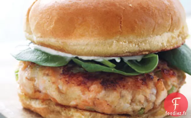 Burger de Saumon aux Épinards
