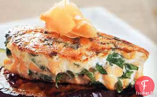 Hamburgers au Saumon aux Épinards et au Gingembre