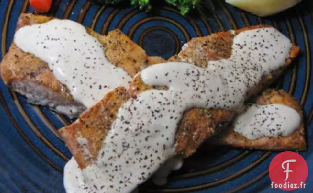 Saumon Rôti Au Thym Au Raifort - Crème Sure De Dijon