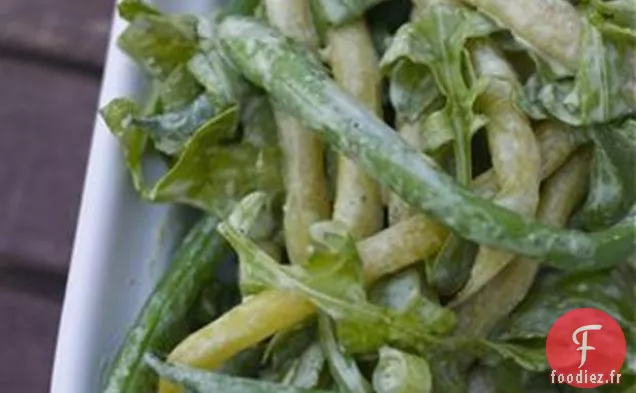Salade De Haricots Verts Et Jaunes Avec Vinaigrette Au Babeurre Et À La roquette