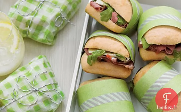 Sandwichs à la Ciabatta au Bœuf et à la Roquette