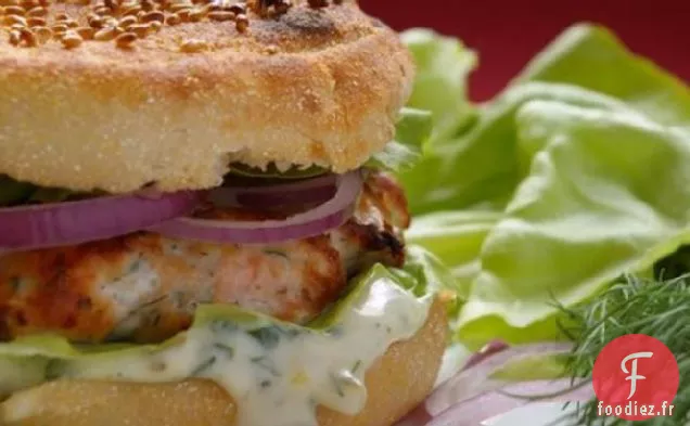 Burgers De Saumon Sauce Tartare À L'Aneth
