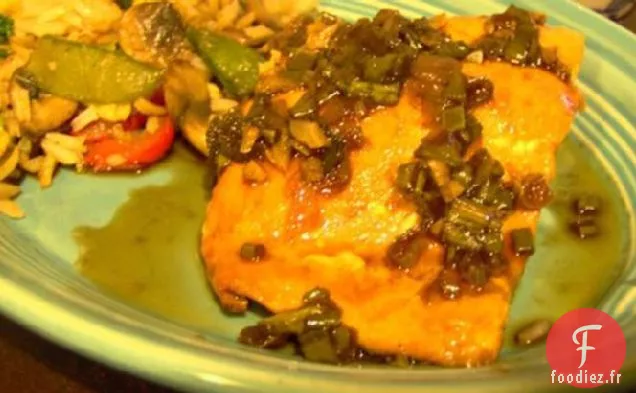 Filets de Saumon Grillé à l'Orange et au Bourbon