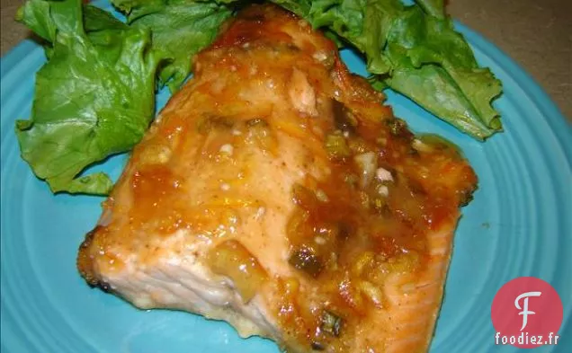 Saumon À L'Huile D'Olive Et Herbes