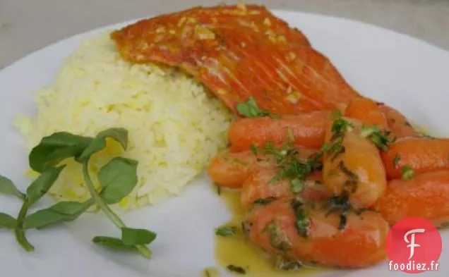 Planche de Saumon à la Moutarde à l'Érable