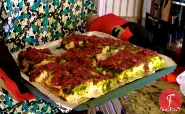 Hamburgers Au Saumon Asiatique Avec Mayo Au Wasabi et Relish Asiatique