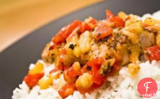 Salsa de Saumon à l'Ananas et à la Tomate