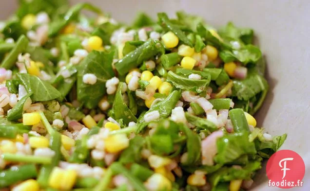 Salade D'Orge, De Maïs Et De Haricots Verts
