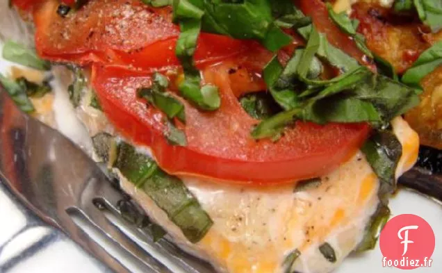 Saumon Grillé Aux Tomates Et Basilic