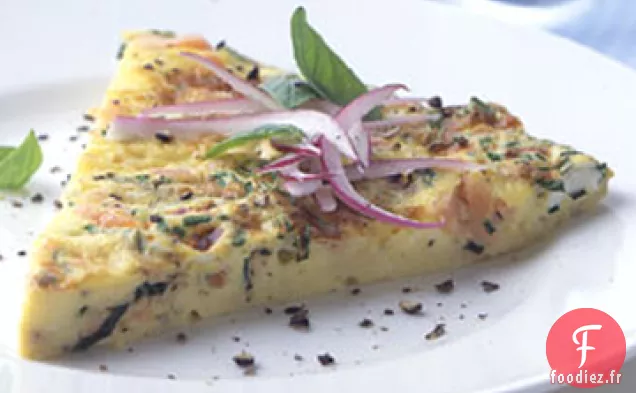 Frittata au Saumon Fumé et au Fromage à la Crème