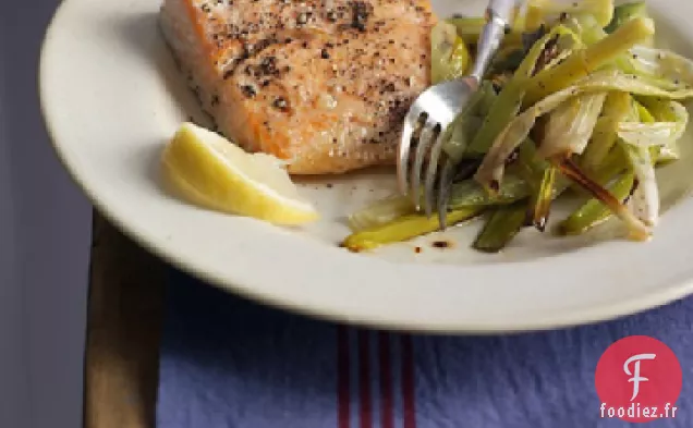 Saumon aux Poireaux