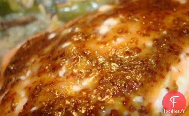 Filets de Saumon Glacés à la Moutarde Douce