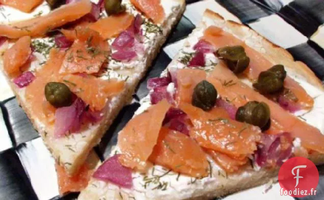 Pizza au Saumon Fumé, Aneth et Fromage de Chèvre Sam's