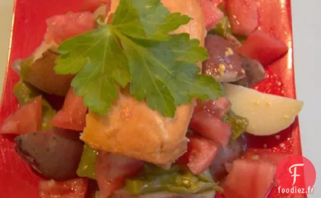 Salade de Pommes De Terre au Saumon Rôti Mariné