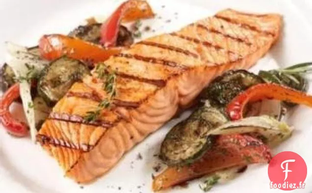 Saumon Grillé au Balsamique et au Romarin