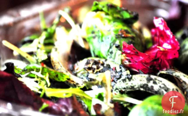 Salade De Roquette Aux Choux De Bruxelles À La Menthe Marocaine