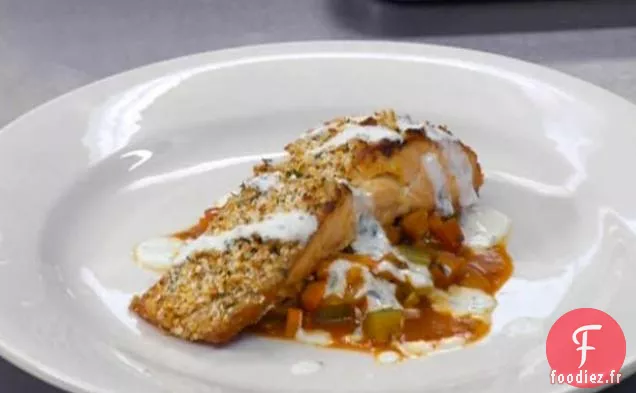 Saumon en Croûte de Coriandre et de Graines de Moutarde
