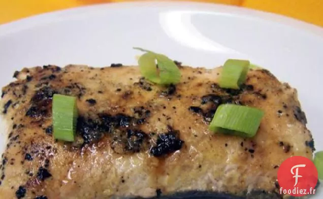 Steaks de Saumon ou de Thon Grillés à la Moutarde au Miel