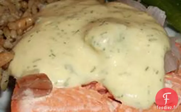Saumon Poché Rapide à la Sauce Moutarde à l'Aneth