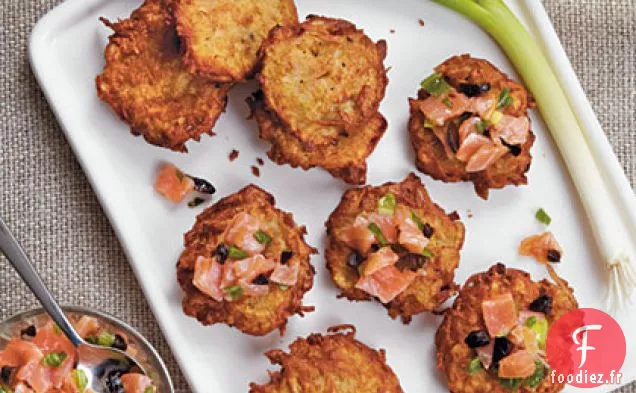 Mini Latkes Avec Relish Saumon-Olive