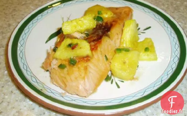 Saumon Glacé À L'Érable Et À L'Ananas