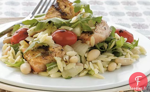 Salade de Saumon au Pesto Grillé — Orzo
