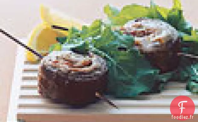Brochettes de Boeuf avec Salade de Roquette