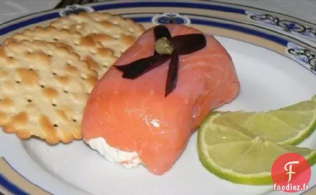 Belle Entrée de Saumon Fumé et Fromage à la Crème.