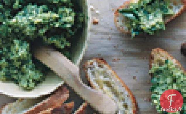 Crostini de Roquette et de Fèves