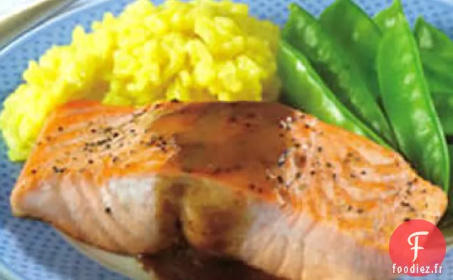 Filets de Saumon avec Glaçage à la Moutarde