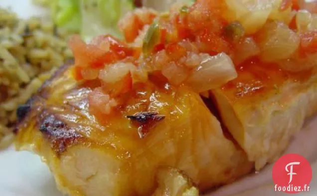 Saumon Glacé À L'Érable Et Salsa À L'Ananas