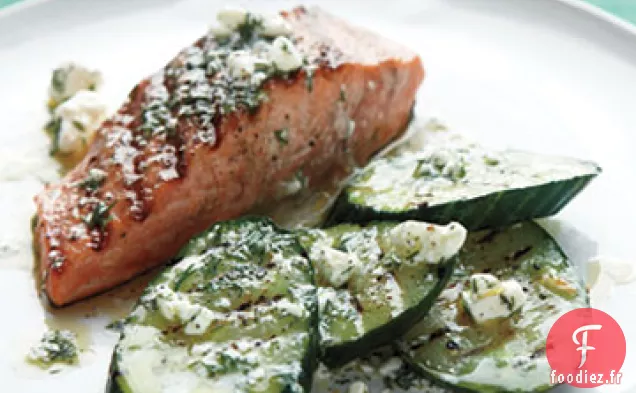 Saumon et Concombres Grillés