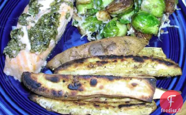 Saumon Cuit au Four À la Coriandre et au Citron Vert