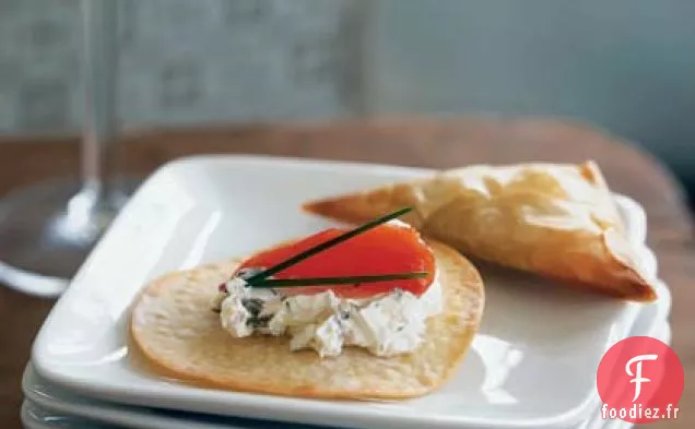 Mini Pizzas Au Saumon Fumé