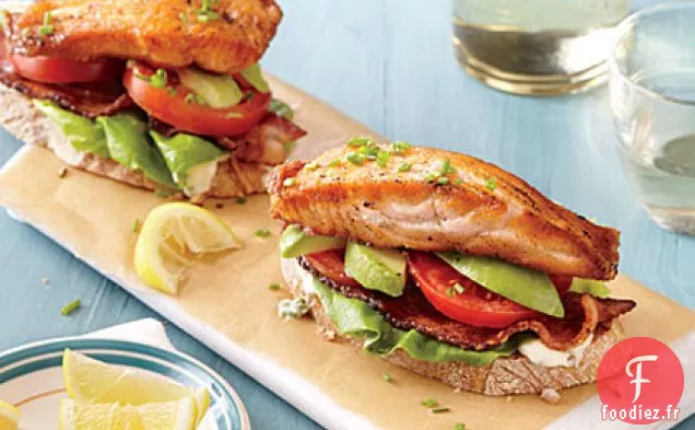 BLT au Saumon et à l'Avocat à Face Ouverte