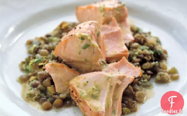 Saumon Rôti Aux Lentilles