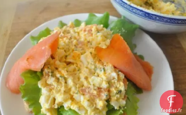 Salade d'Œufs et Sandwichs au Saumon Fumé