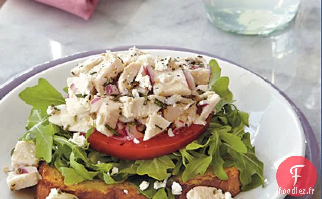 Sandwichs Ouverts à la Salade de Poulet et de Roquette