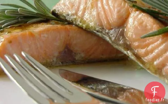 Saumon Grillé ou Cuit au Four À la Lavande