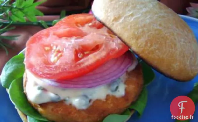 Hamburgers Au Saumon Avec Mayonnaise Tartare